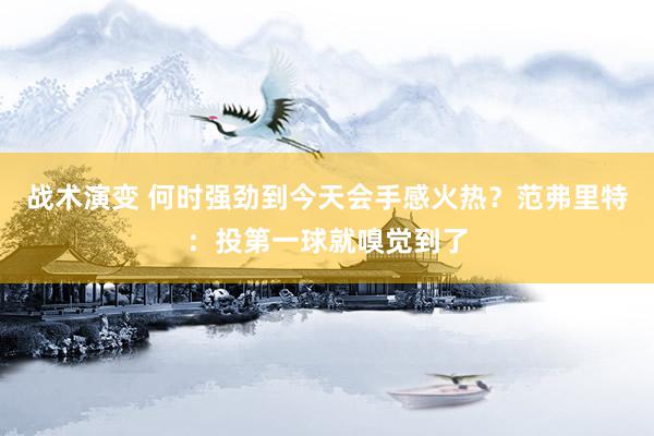 战术演变 何时强劲到今天会手感火热？范弗里特：投第一球就嗅觉到了