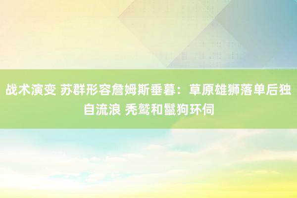 战术演变 苏群形容詹姆斯垂暮：草原雄狮落单后独自流浪 秃鹫和鬣狗环伺