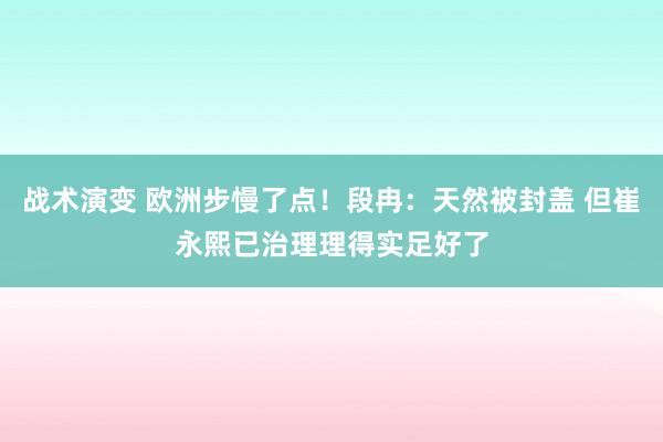 战术演变 欧洲步慢了点！段冉：天然被封盖 但崔永熙已治理理得实足好了