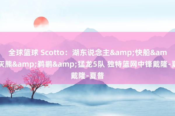 全球篮球 Scotto：湖东说念主&快船&灰熊&鹈鹕&猛龙5队 独特篮网中锋戴隆-夏普