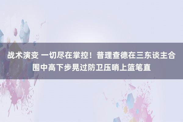 战术演变 一切尽在掌控！普理查德在三东谈主合围中高下步晃过防卫压哨上篮笔直