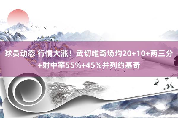 球员动态 行情大涨！武切维奇场均20+10+两三分+射中率55%+45%并列约基奇